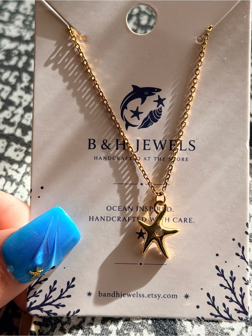 Amazon Gold Starfish Pendant Necklace